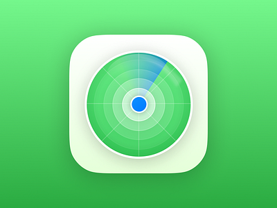 Find My IOS - App icon redesign concept #29 - LARGE app branding design graphic design illustration logo radar typography ui ux vector