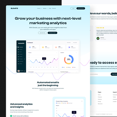 SaaS Landing Page web design