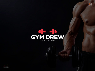 Gym Drew Logo & Branding active lifestyle athlete brand athletic logo bold typography dumble logo fitness brand fitness inspiration fitness motto gym drew gym identity health and wellness lifestyle brand logo design sleek logo sports branding sporty emblem strength training logo