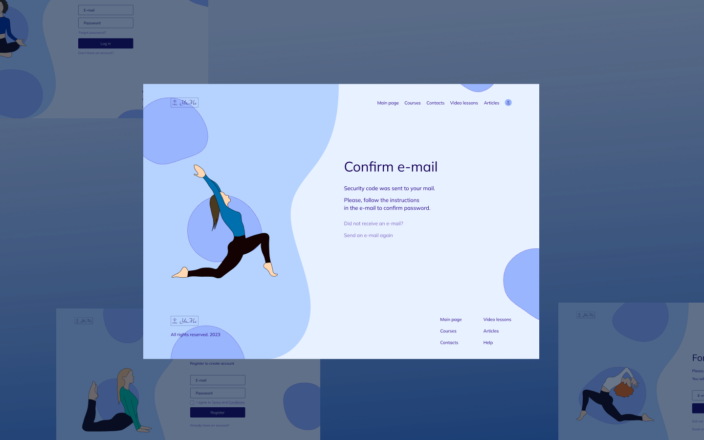 Example of Authorization form for a yoga platform