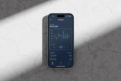 Finance app app dashboard finance graphs mobile statistics ui ux