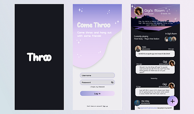 Throo app design branding design challenge graphic design logo social media ui ux