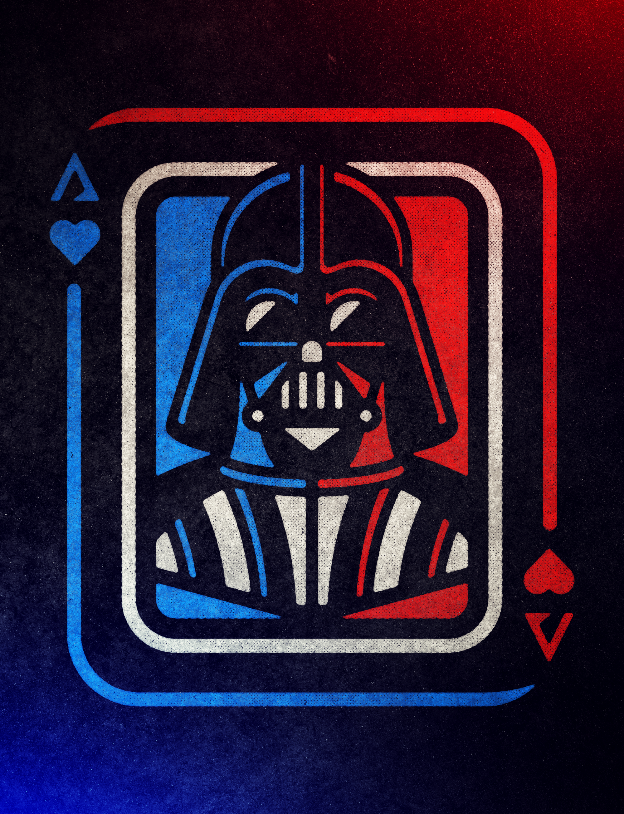 Duality of Darth Vader darth vader design graphic design illustration illustrator playing card skywalker star wars starwars vector