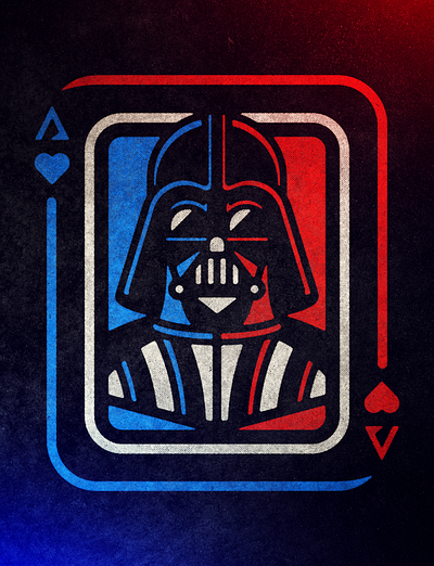 Duality of Darth Vader darth vader design graphic design illustration illustrator playing card skywalker star wars starwars vector