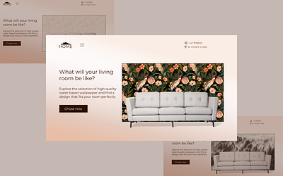 First screen options for a home decoration store branding color design graphic design illustration logo ui ux