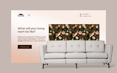 Option of the first screen for the home decoration store branding color design illustration logo ui ux