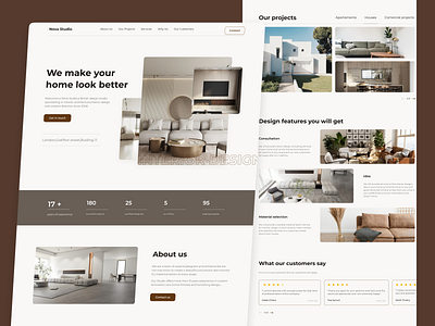 Nova Studio | Landing Page interior design landingpage ui uiux webdesign