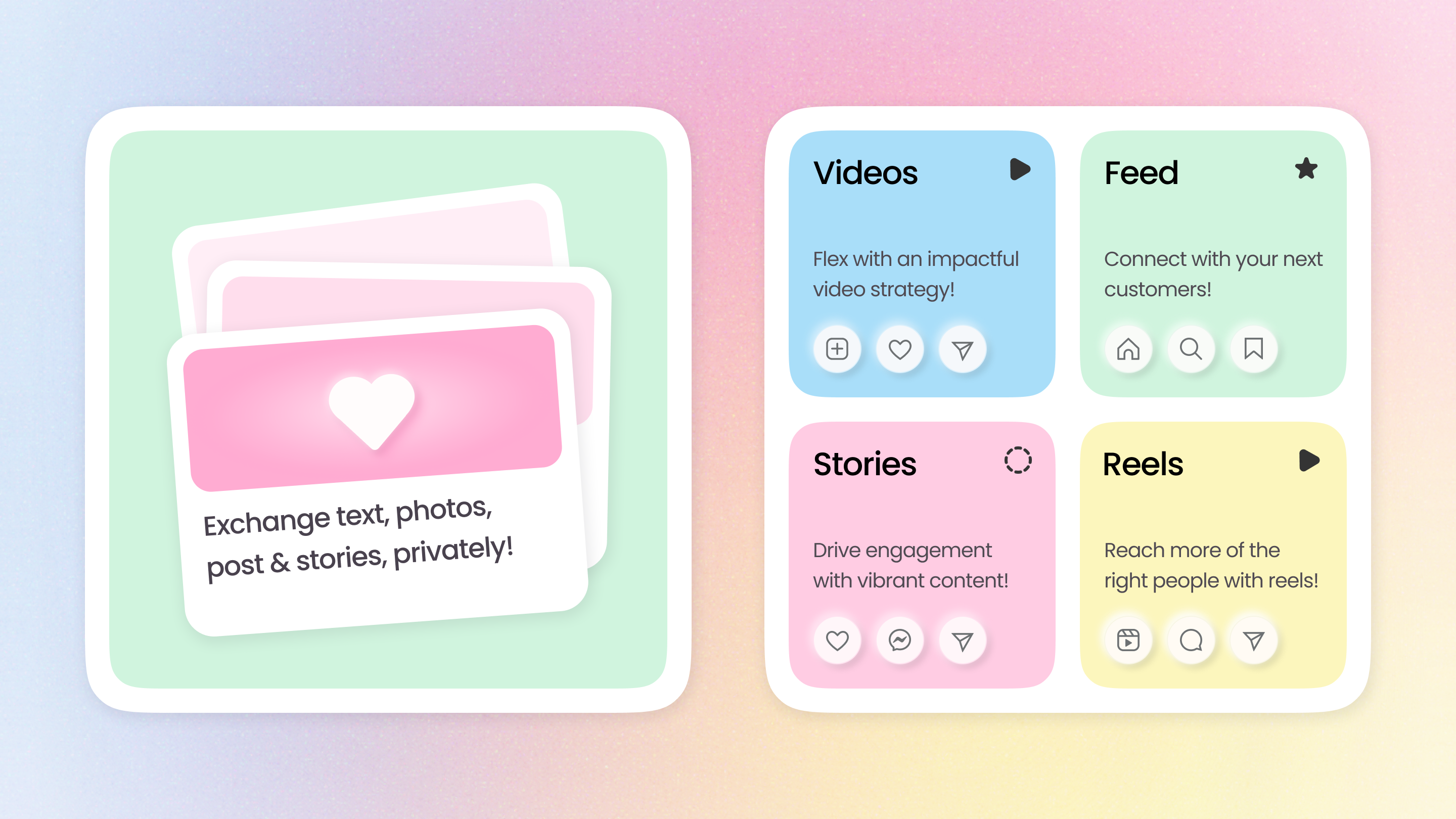 Instagram Bento UI: French Patisserie Palette branding clean design icons minimal neumorphism pastels ui