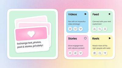 Instagram Bento UI: French Patisserie Palette branding clean design icons minimal neumorphism pastels ui