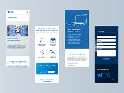 TMS Online - Mobile Pages australia business clean freight logistics minimal mobile modern shipping transport ui ux web design