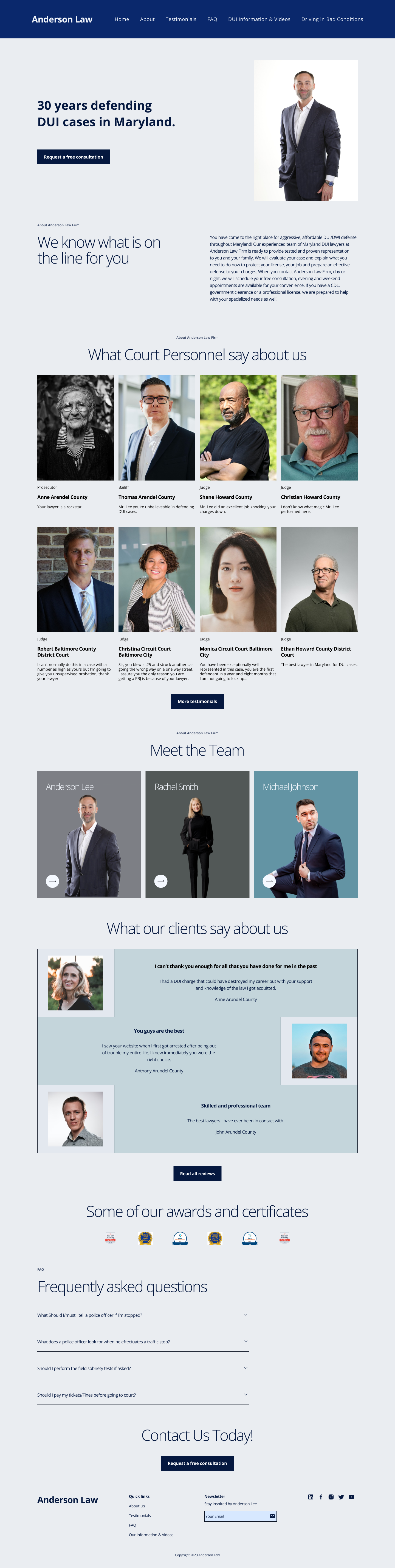 Landing Page Law Firm figma landing page ui ux web design