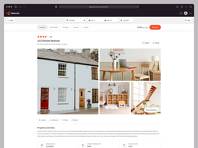 Teraluxe: Listing Detail Page Web App SaaS Dashboard Real Estate airbnb apartment book booking dashboard detail page hotel hotel booking listing listing page product design product detail property real estate rent saas tenant web app web design website