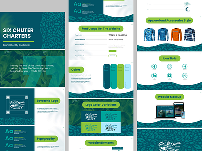 Six Chuter Charters - Brand Guidelines branding graphic design logo ui website
