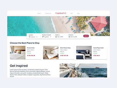 Untitled Hotel Booking Site dailyui003 design landing page ui