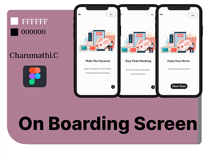 On Boarding Screen movieapp onboarding screen ui ux