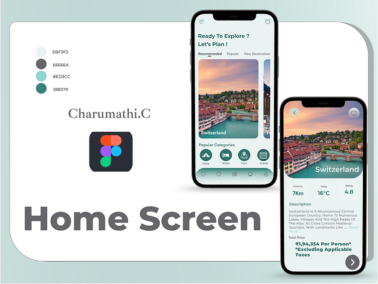 Home Screen | Travel App by Charumathi chitra on Dribbble