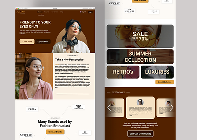 Julian Eyewear Ladn landing page landingpage ui uiux ux web design