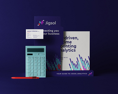 Jigsol Stationery app brand identity branding graphic design logo stationery typography vector