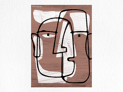 Face graphic design illustration