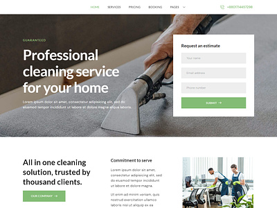 Cleaning Services Company Website agency website business website cleaner website cleaning agency cleaning service cleaning website development house cleaning housemaid landing page responsive design riaad arif vacum cleaner washing web web design website design wordpress wordpress landing wordpress website