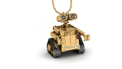 Wall.e Pendant 3d 3dcad designer gift gold jewel jewelrydesigner jewerly pendant walle