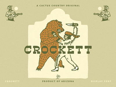 Cactus Country Fonts - Crockett alamo arizona bear charley cowboy crockett davy desert display font guitar hand drawn fonts texas typefaces western western font