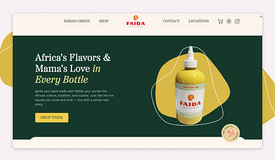 Faida Website Design bottle faida fee flavors food love medicine website