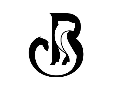 B Logo animal b cat letter logo panther