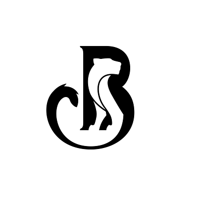 B Logo animal b cat letter logo panther
