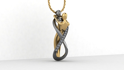 Infinitie love 3d 3dcad 3dcaddesigner designer gift gold jewel jeweler jewelrydesigner necklace pendant