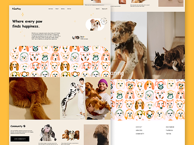 Dog Daycare Website Design animalcare business dogcare doggrooming doghealth grooming landing page pets petservices petshop startup ui ux veterinarian website