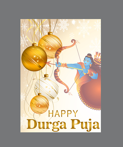 Durga puja flyer 3d animation banner branding durga puja durga puja poster graphic design motion graphics ui