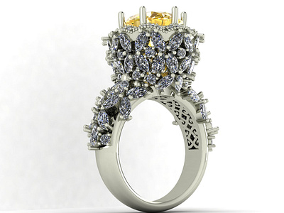 Marquis ring 3d 3dcad 3dcaddesigner gift jewel jeweler jewelry jewelrydesigner marquis marquis ring ring yellow diamonds