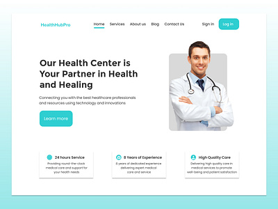 Health Care Landing Page graphicdesign