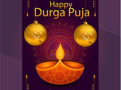 Durga puja poster animation branding crad desgin design graphic design illustration logo