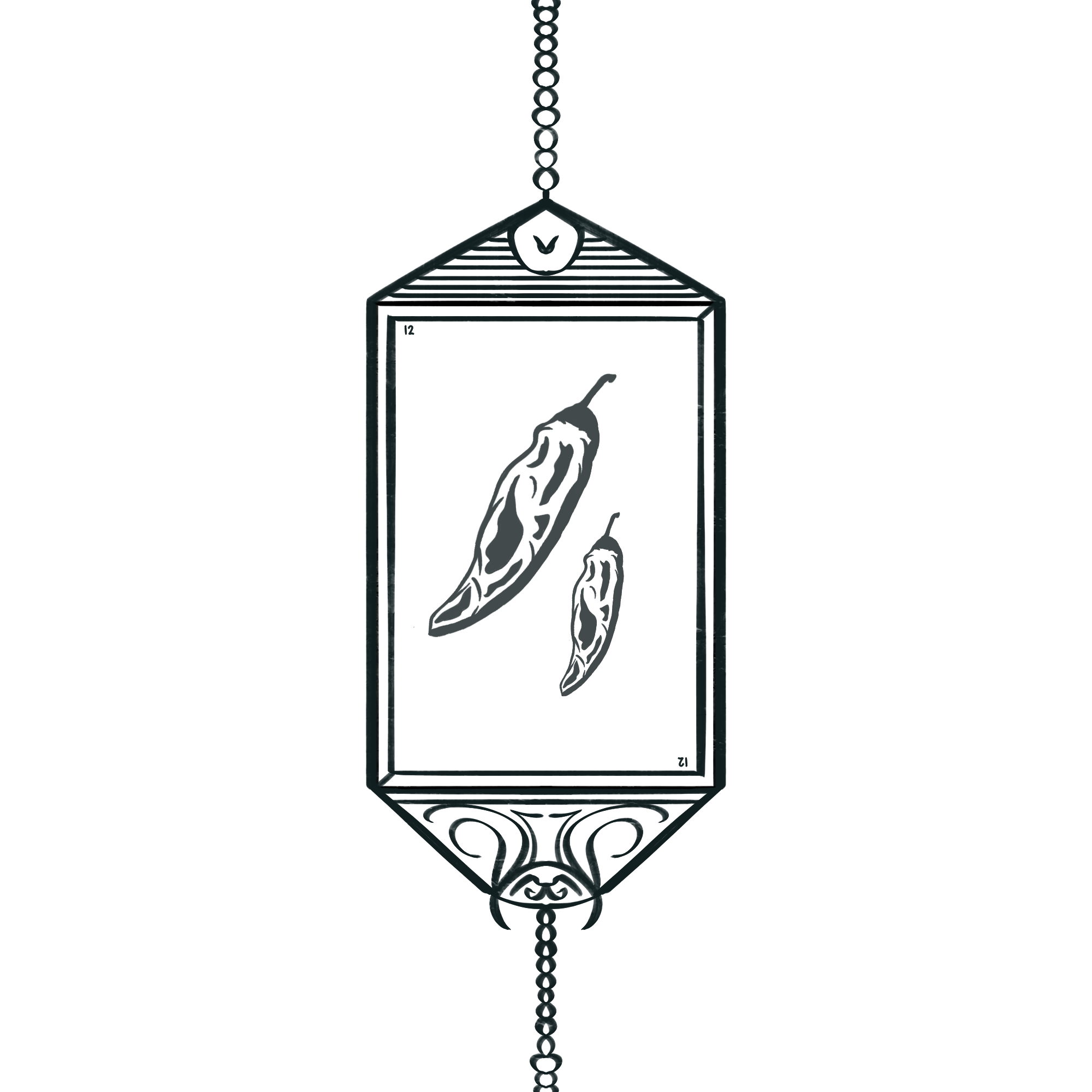 Inktober 2023 - 12 - Spicy chilli design illustration inktober inktober2023 pepper spicy