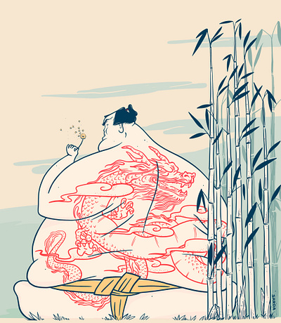 Dragon · illustration bambu delicacy dragon draw illustration man procreate strength