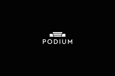 Podium - Unique Cars & Coffee Experience branding design logo typography vector