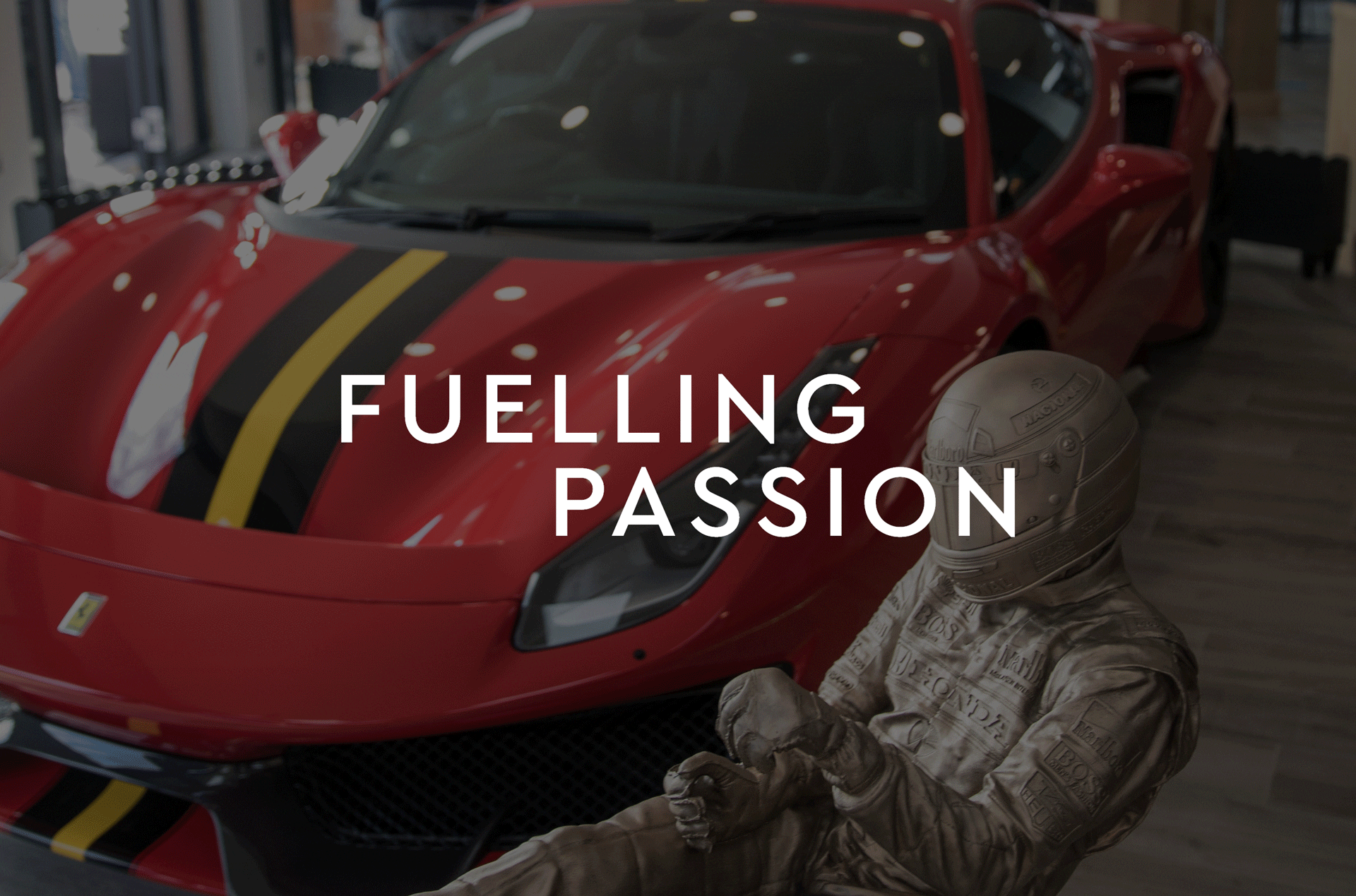 Podium - Fuelling Passion branding cars coffee design experience graphic design supercars tagline typography