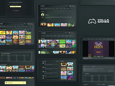 Yalla Games - Web Design & Branding arabic branding dark theme figma fun games game design games gaming graphic design grid landing page logo mena region online games play play online responsive uiux web design website