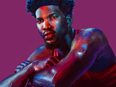 The 76ers series: Joel Embiid 76ers basketball illustration joel embiid nba procreate