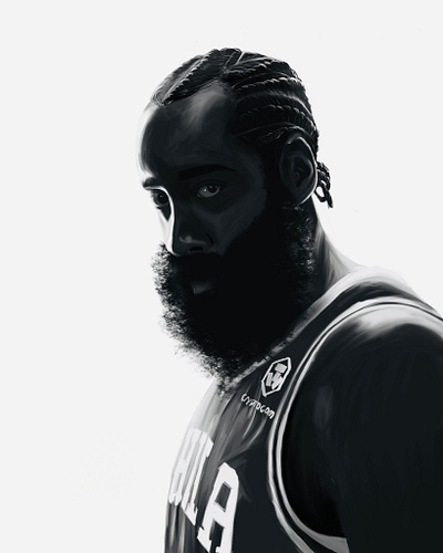 The 76ers series: James Harden basketball illustration james harden nba procreate