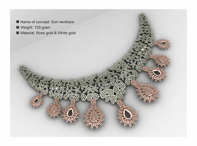 Necklace 3d 3dcad design designer diamods gift gold jewel jeweler jewelrydesigner necklace roundiamonds yellowdiamonds
