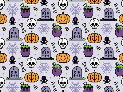 Halloween Pattern :) adobeillustrator art artwork dribbble halloween illustration pattern vector