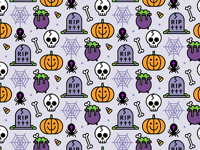 Halloween Pattern :) adobeillustrator art artwork dribbble halloween illustration pattern vector