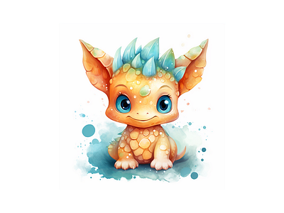 Cute Chibby Dragon Illustrato