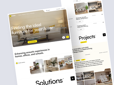 Coca - Interior Agency Landing Page agency architect coca company decor design ecommerce eksterior furniture home house interior landing page profile property shop ui website
