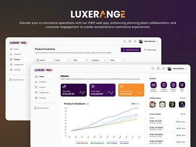 Luxerange ecommerce CRM branding ui