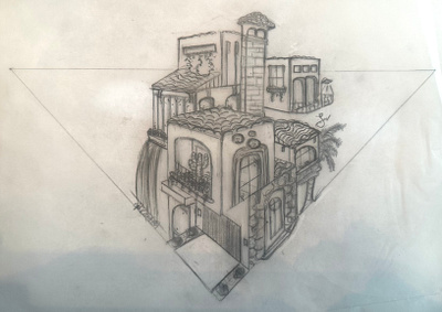 2PP Transformation architecture drawing illustration pencil