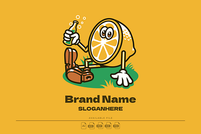 Lemon Mascot cartoon design drink food graphic design icon illustration lemon logo vector